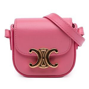 Celine Mini Shiny Calfskin Triomphe Crossbody